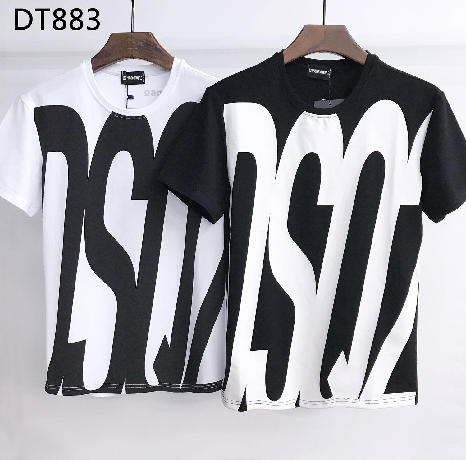 

DSQ PHANTOM TURTLE 2021SS New Mens Designer T shirt Italian fashion Tshirts Summer DSQ Pattern T-shirt Male High Quality BgH DSQ UARED2, White;black