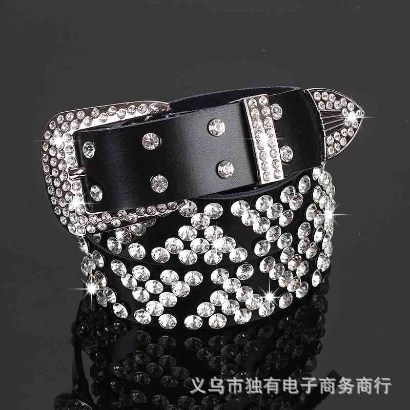 

Designer belts 2023 Crystal women's wide with diamond alloy belt and Jeans Belt factory outlet