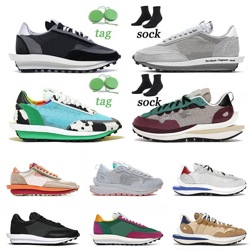 

2021 Women Men Running Shoes Sacais LDV Waffle Pure Platinum Chunky Dunky Wolf Grey Game Royal Green Gusto Sports Sneakers Trainers Runner, C27 36-40