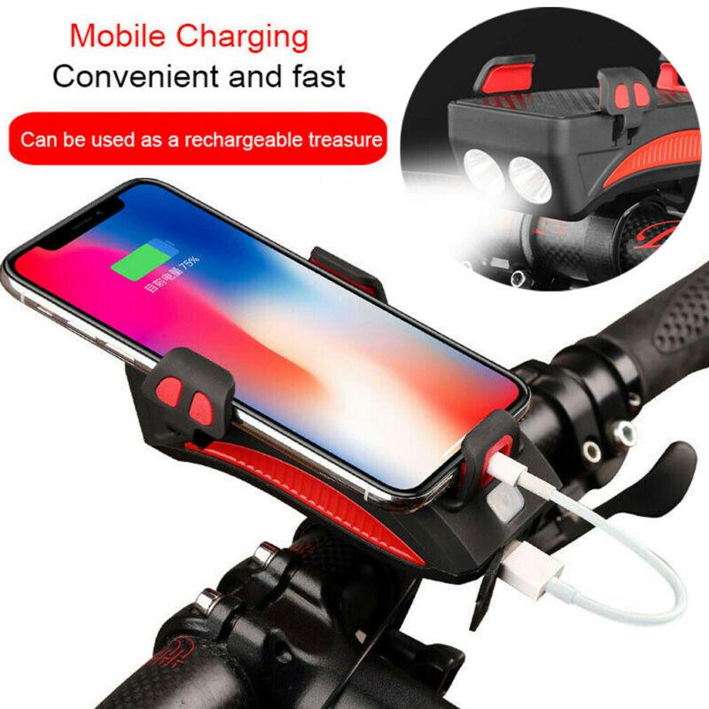 

Cell Phone Mounts & Holders 4in1 Bike Bicycle Headlight Horn Bell Powerbank With Holder Mount Bracket For Mobile Smart