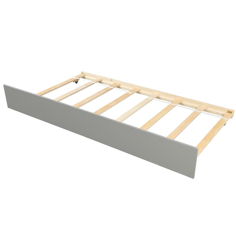 

Twin over Twin Bunk Bed with Trundle and Storage, Graya38