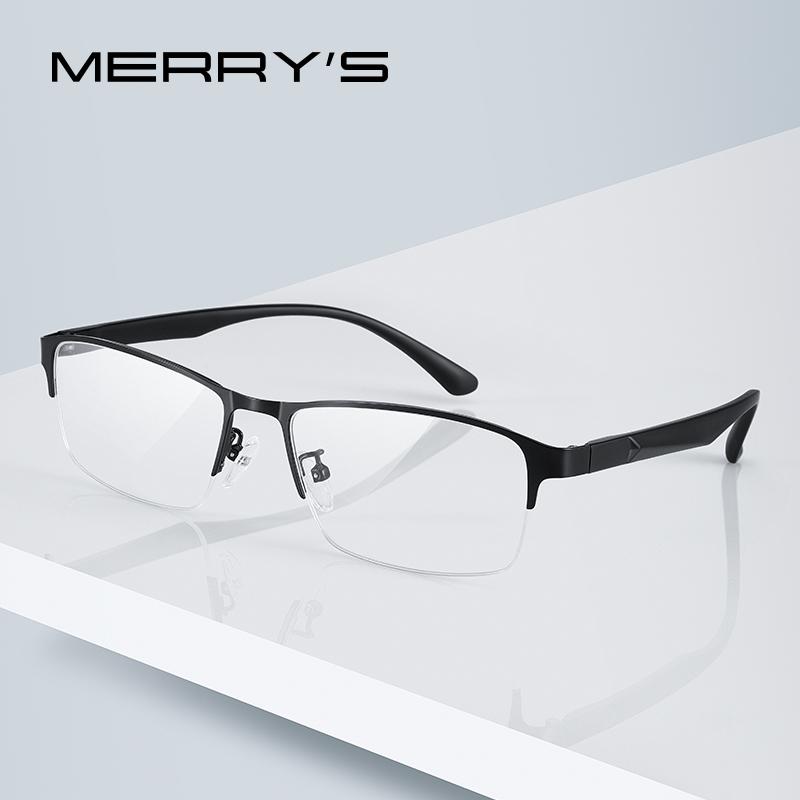 

Fashion Sunglasses Frames MERRYS DESIGN Men Titanium Alloy Half Glasses Frame TR90 Legs Prescription Eyeglasses Optical S2318