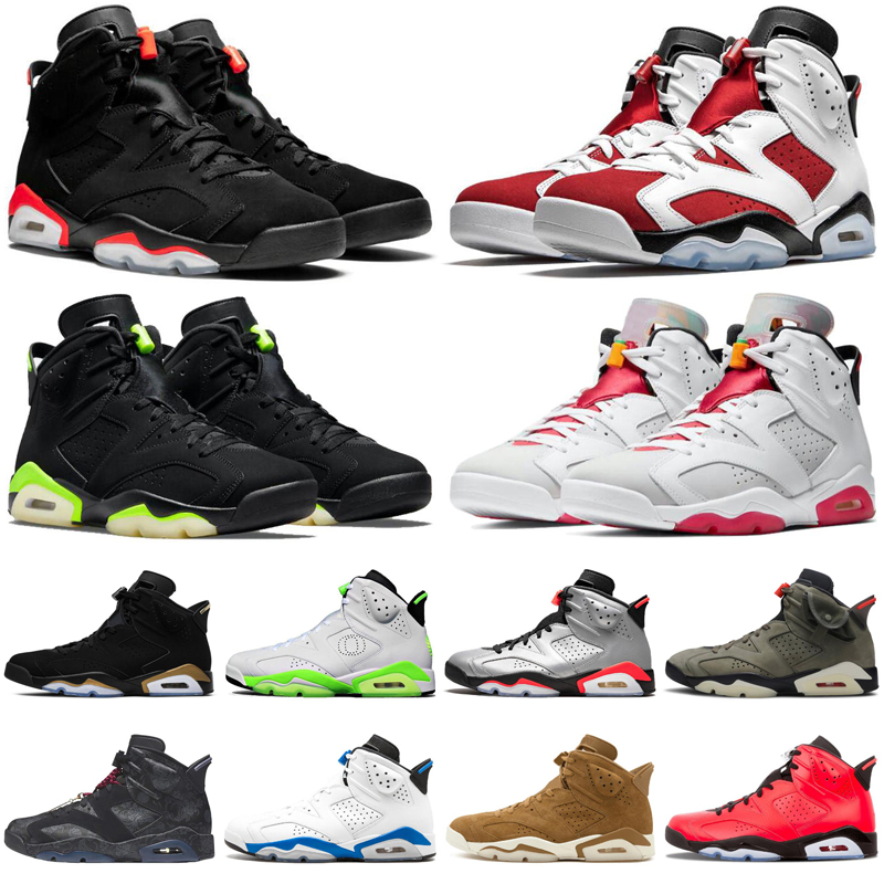 

2021 Electric Green jumpman 6 6s men basketball shoes Carmine Hare DMP Infrared Flint sports sneakers mens trainers size 7-13, #23 flint