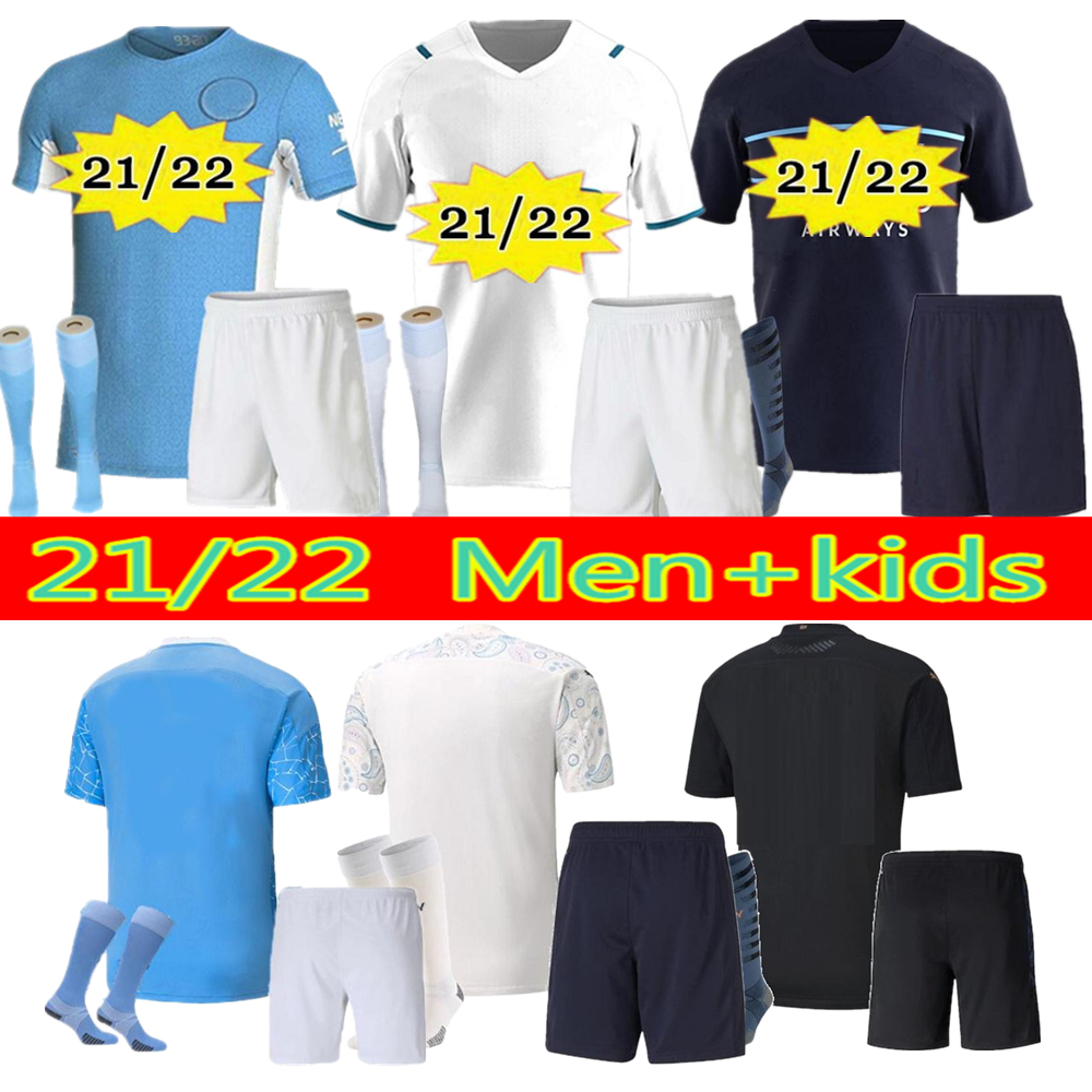 

Manchester 21 22 soccer jerseys 2021 STERLING DE BRUYNE CITY KUN AGUERO football shirt tops men and kids kit sets camisetas futbol
