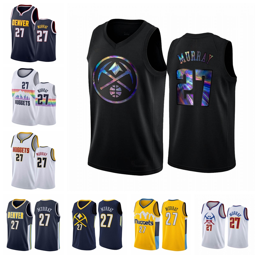 

Denver Nuggets MEN Jamal Murray 2020-21 Orange Basketball Jersey, Black