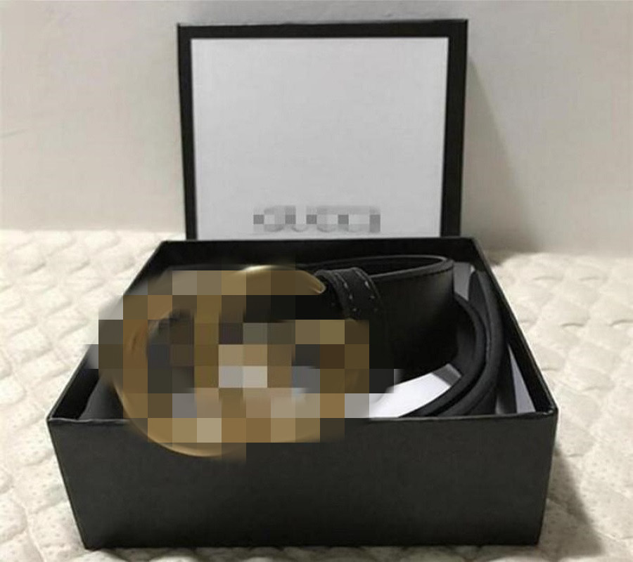 

2021 Fashion Big buckle genuine leather belt with box designer men women high quality mens belts 520, No box