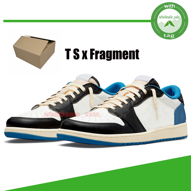 

2021 Travis Scotts x Fragment Jumpman 1 Mens basketball shoes High Low OG SP Military Blue men women trainers sports sneakers US 5.5-12 With Box, Low fragment