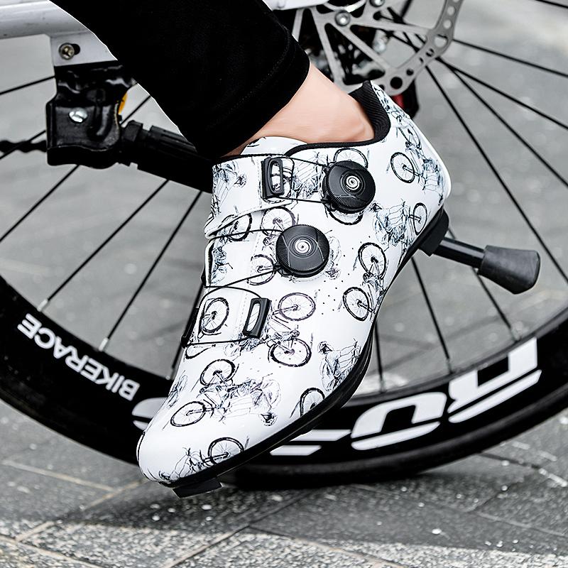 

Cycling Footwear Shoes Road Sneaker 2021 Arrival Zapatillas Ciclismo Carretera Bicycle Breathable Casual, 3318 road white
