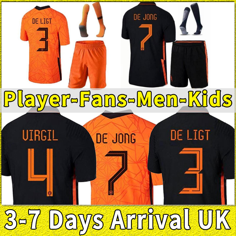 

MEMPHIS 2021 22 Hollands soccer jerseys DE JONG Holland DE LIGT STROOTMAN VAN DIJK jesrey 2022 Adult men + kids kit football shirt player version full sets socks women, Home