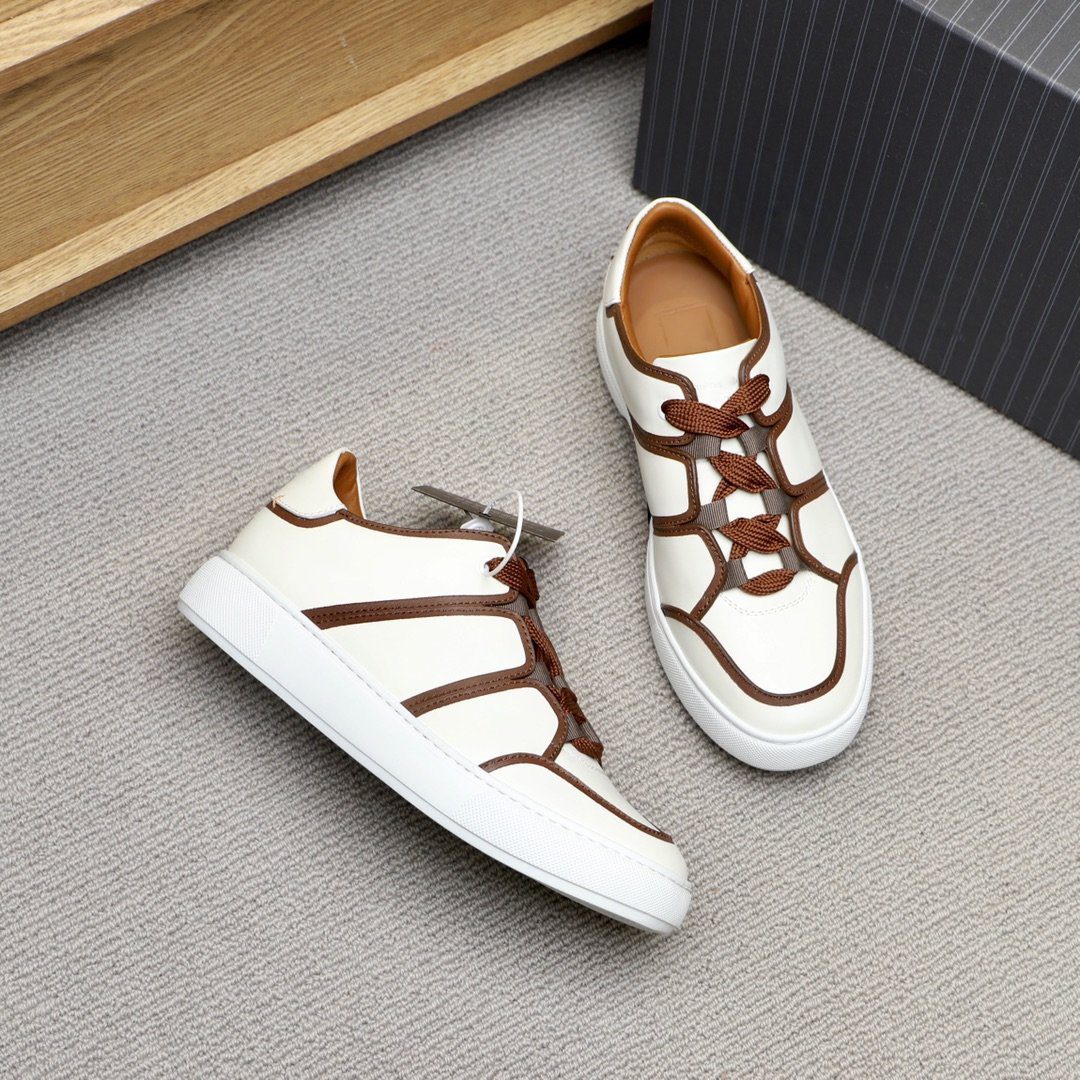 

2022 Dunks New Luxury Designer trend Casual Shoes TIZIANO SMOOTH LEATHER SNEATHER Comfortable Fashion Breathable Series 39-44 Code with Box, Photo color