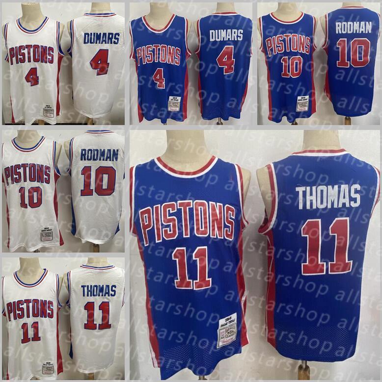

Men S-2XL Basketball jerseys 4 Joe Dumars 10 Dennis Rodman 11 Isaiah Thomas retro 1988-89 red Black white City jersey and short, As photo