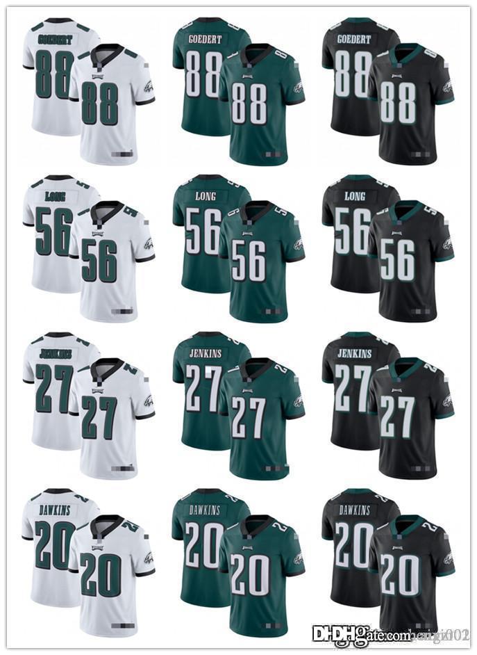 

Men Women Youth Philadelphia Eagles 20 Brian Dawkins 27 Malcolm Jenkins 88 Dallas Goedert 56 Chris Long Football Jersey, Black;red