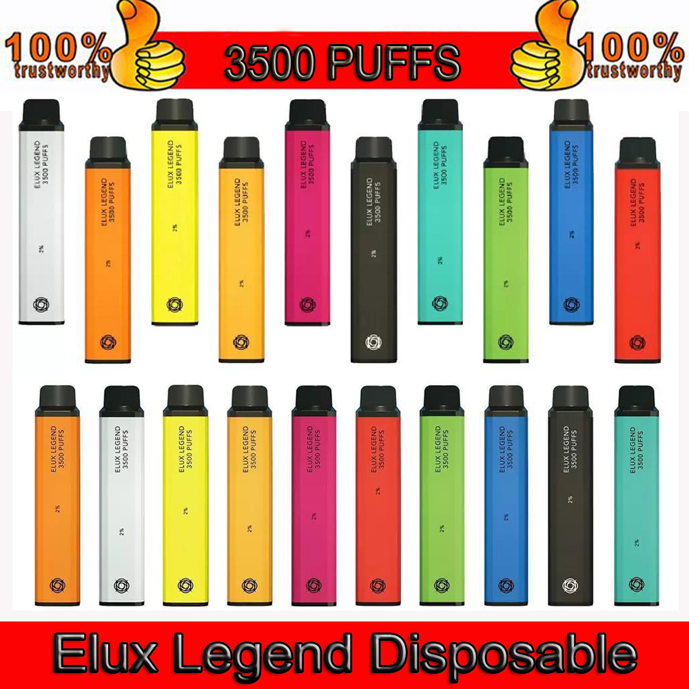 

Elux Legend Disposable E cigarettes 3500 Puffs Vape Pen 1500mAh Battery Vaporizer Stick Vapor Kit 2% 10ml Pre Filled Cartridge Device geek b