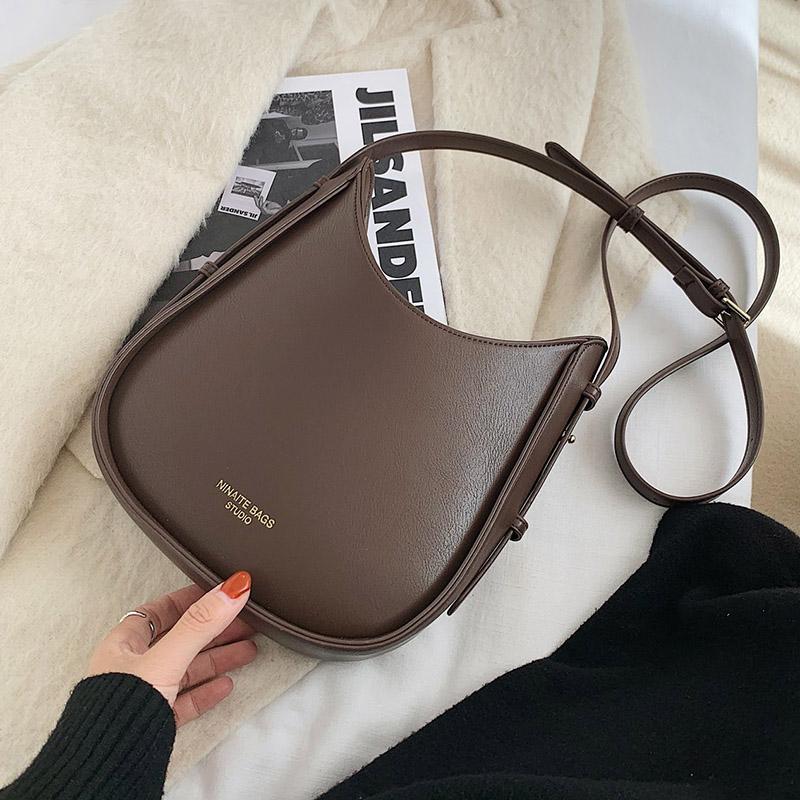 

Vintage PU Leather Bucket Bags For Women 2021 Fashion Crossbody Shoulder Hand Bag Lady Trending Handbags And Purses Waist