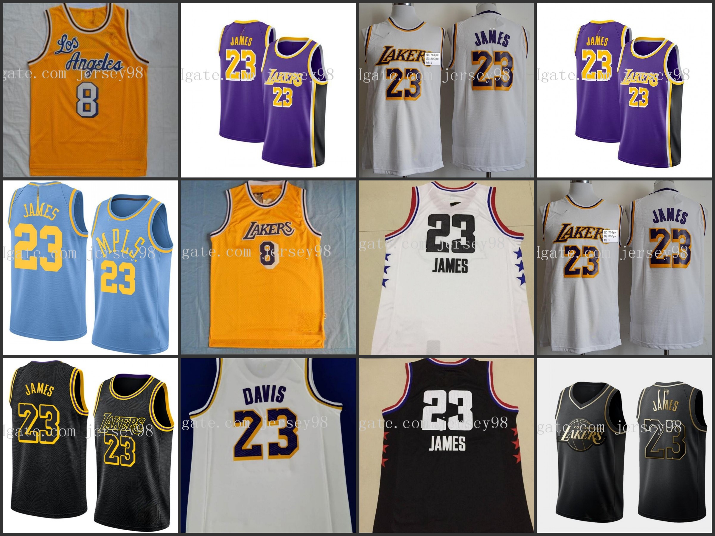 

Los AngelesLakersmen 23LeBronJa mes 8Ko beBry ant retro BasketballJersey, 10