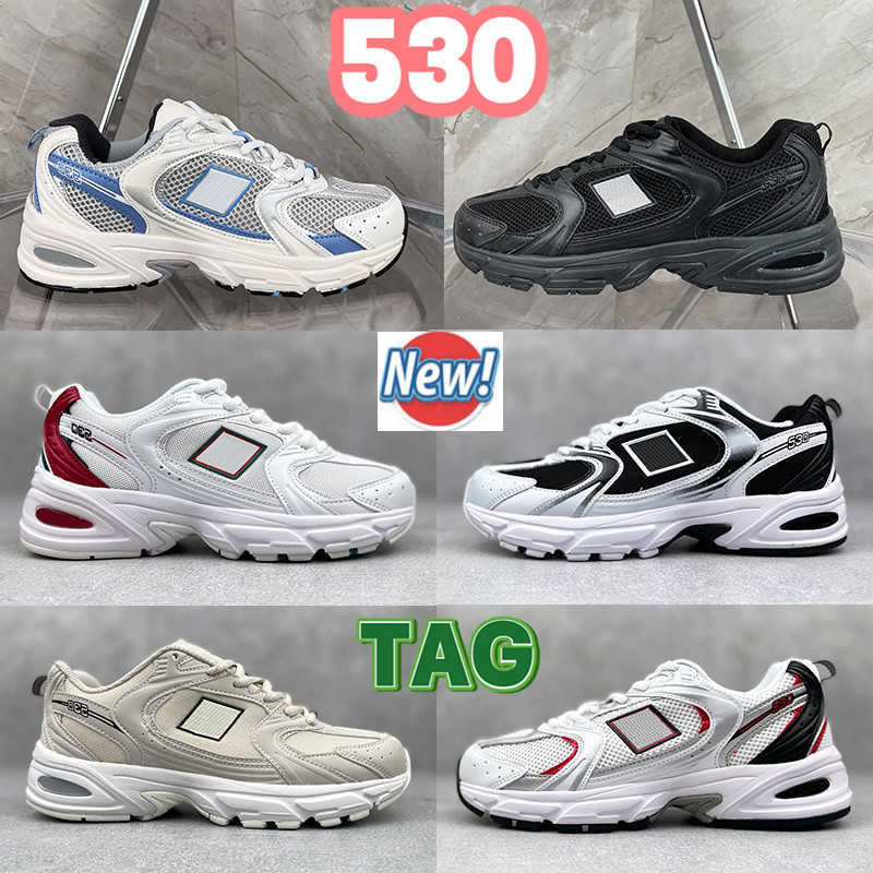 

Luxury 530 Designer casual Shoes black white metallic silver red moonbeam sea salt navy fashion men women sneakers trainers US 4-11, 10 silver metallic navy