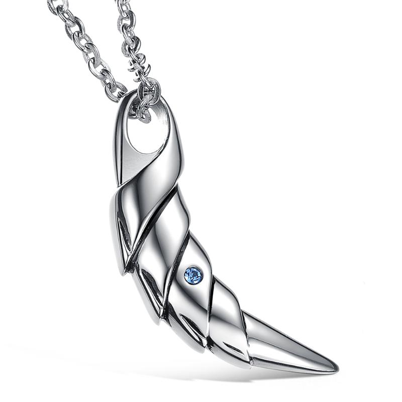 

Necklace Men Jewelry Vintage Accessories Stainless Steel Wolf Tooth Pendants Necklaces Rock Fashion Friendship Gift Jewellery Pendant