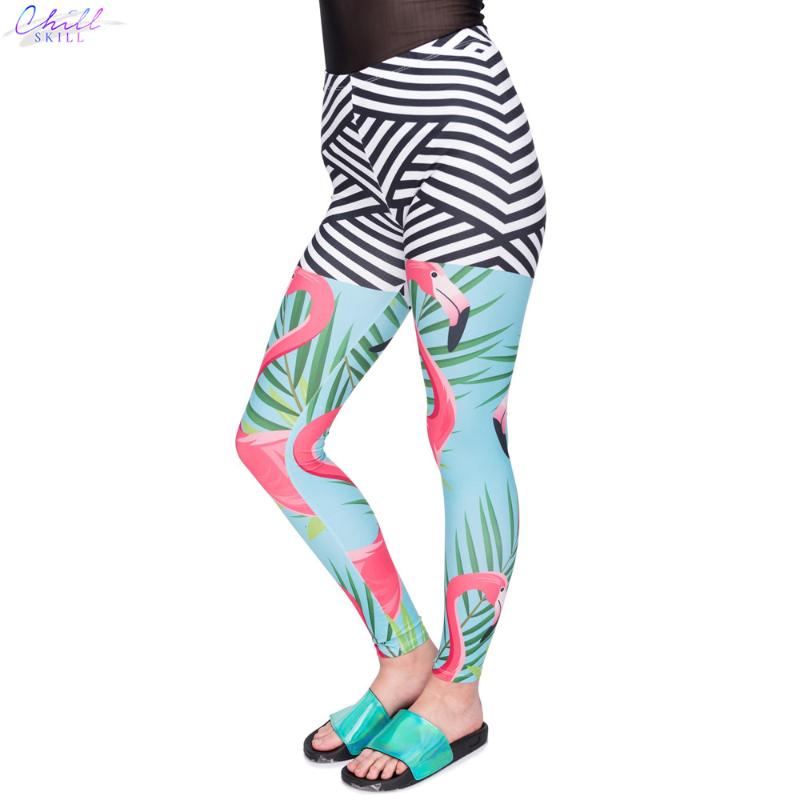 

Women's Leggings CHILL SKILL Arrival Women Legging Flamingo Palm Leaves Printing Slim Cozy Woman Pants, Lga45927
