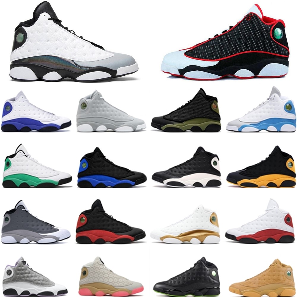 

Authentic Jumpman 13 Reteo 13s Basketball Shoes Man Woman Houndstooth Red Flint Court Wolf Grey Lucky Green Island White DMP Hyper Royal Altitude 13th Trainers 36-47, Shoes box