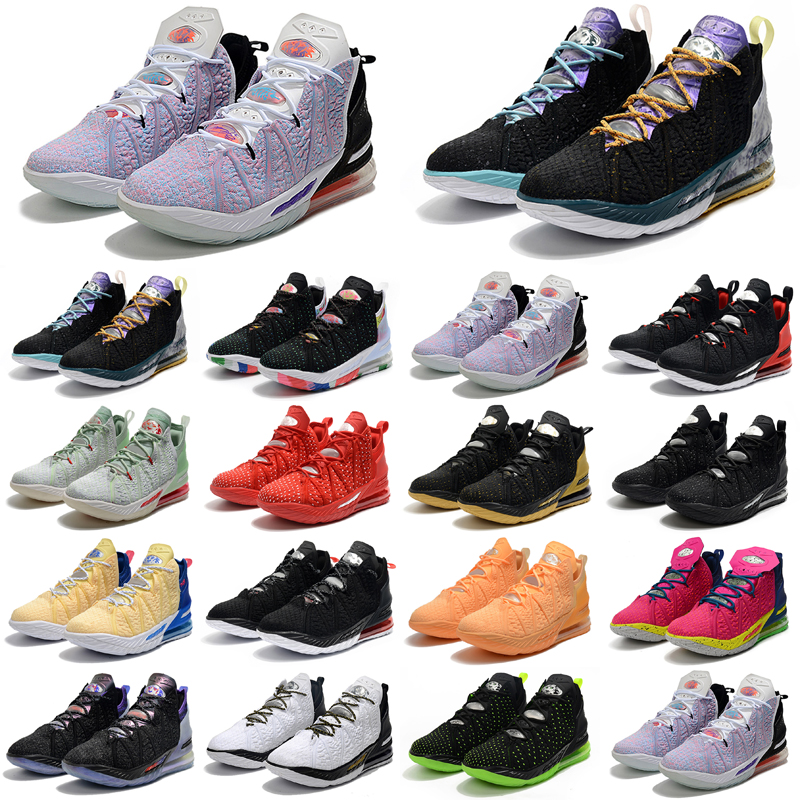 

James Graffiti Basketball Shoes 18 18s Play For The Future Kylian Mbappe Blue Tint Reflections Flip Gang Sisterhood Night 2021 Men Zapatos Sneakers, As photo 2