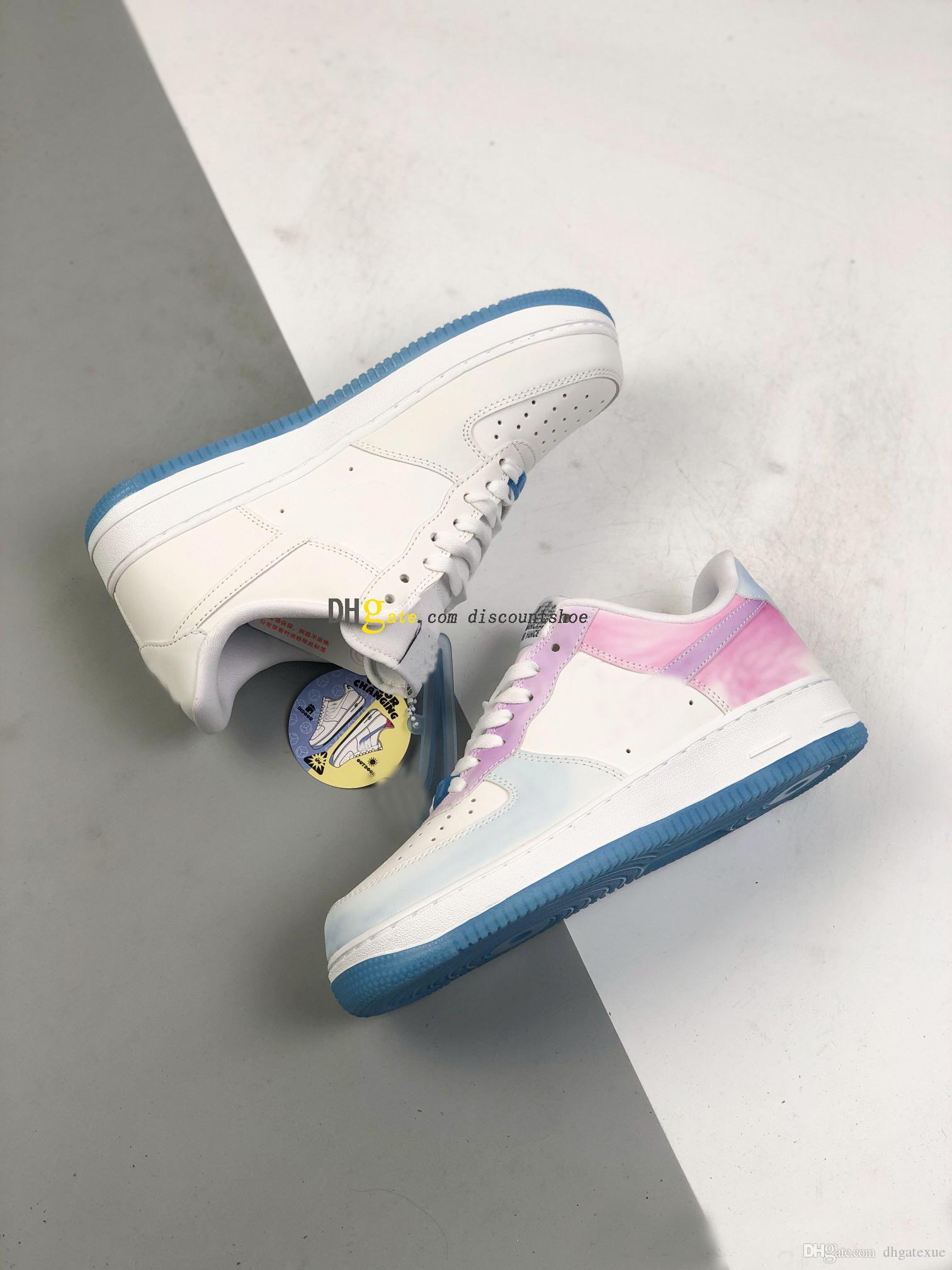 

1 07 LX UV Reactive shoes Ultraviolet color is sensitive to heat Women Men Sneakers Sports DA8301 100