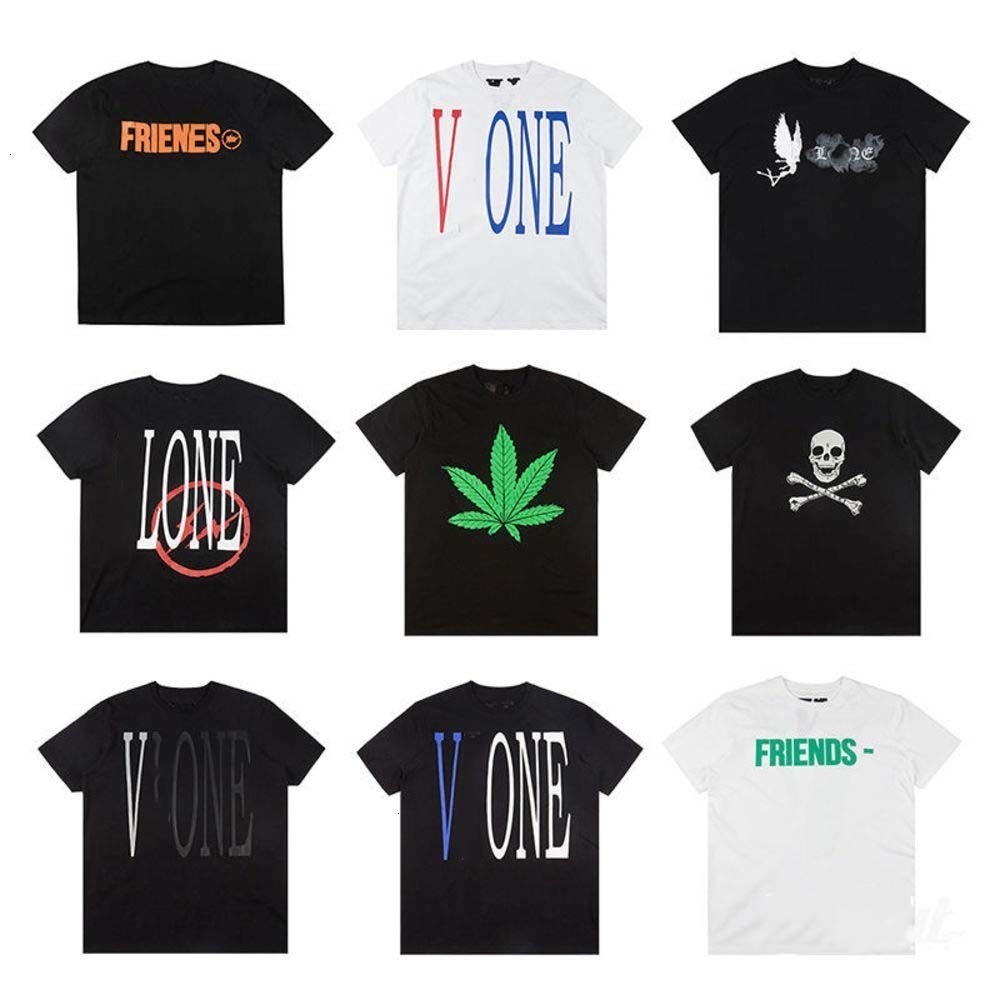 

Big Reflective v Vlone Smoke Angel Friends Short Sleeve t Shirt Trendy Pattern Printing S-xl, White friends