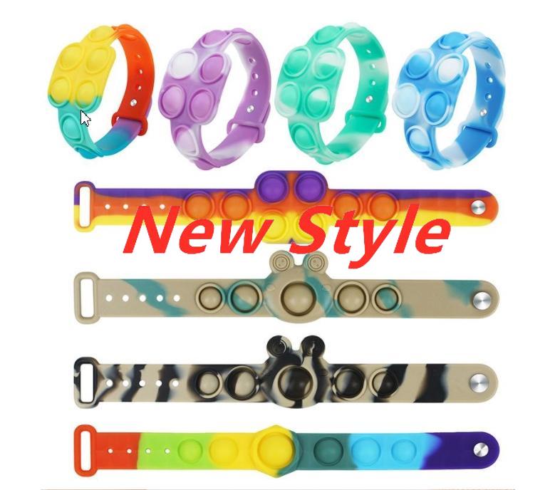 

Push It Bubble Wristband Fidget toys Dimples Reliver Stress Finger Toys Decompression Game interaction bracelet
