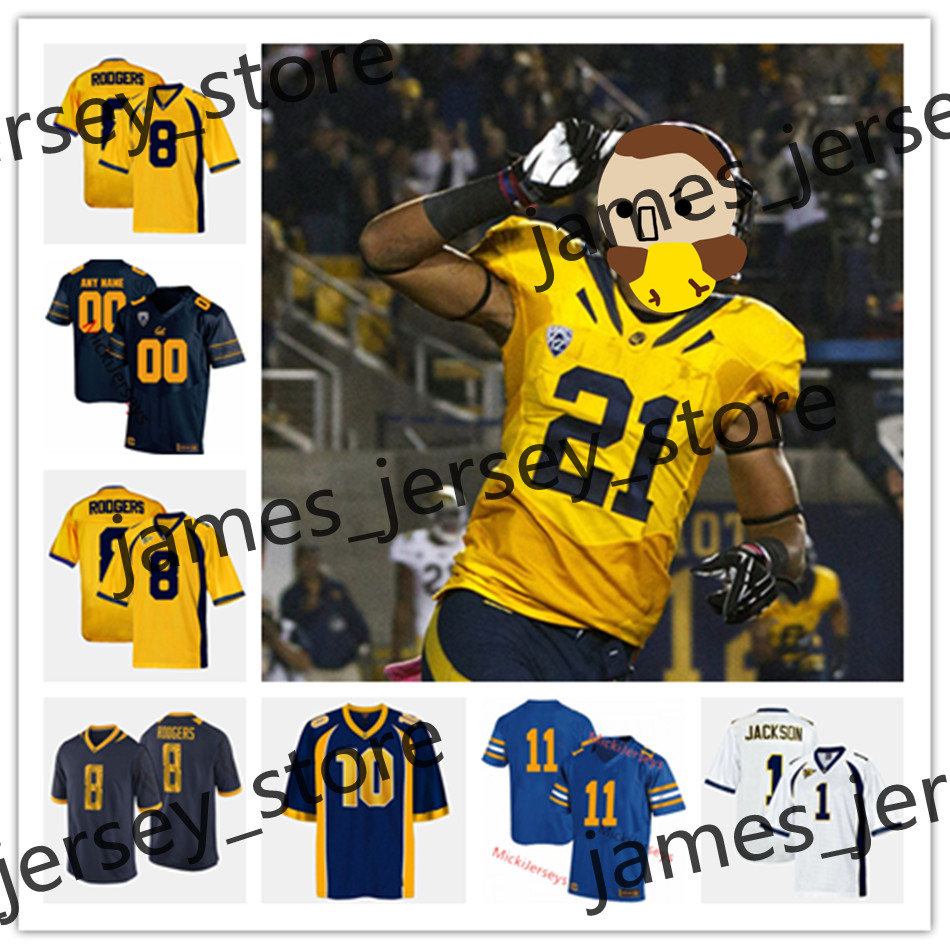 

NCAA Custom Cal Bears Football Jersey 15 Lu-Magia Hearns III 19 Zach Johnson 59 Ryan Puskas 65 Dylan Jemtegaard 24 Fatu Iosefa 29 Aidan Lee 26 Craig Woodson, Youth gold
