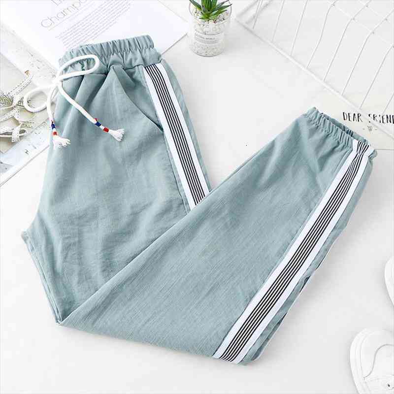 

women pants sports pants width loose summer leisure bloomers womens autumn pantalones de mujer, Black;white