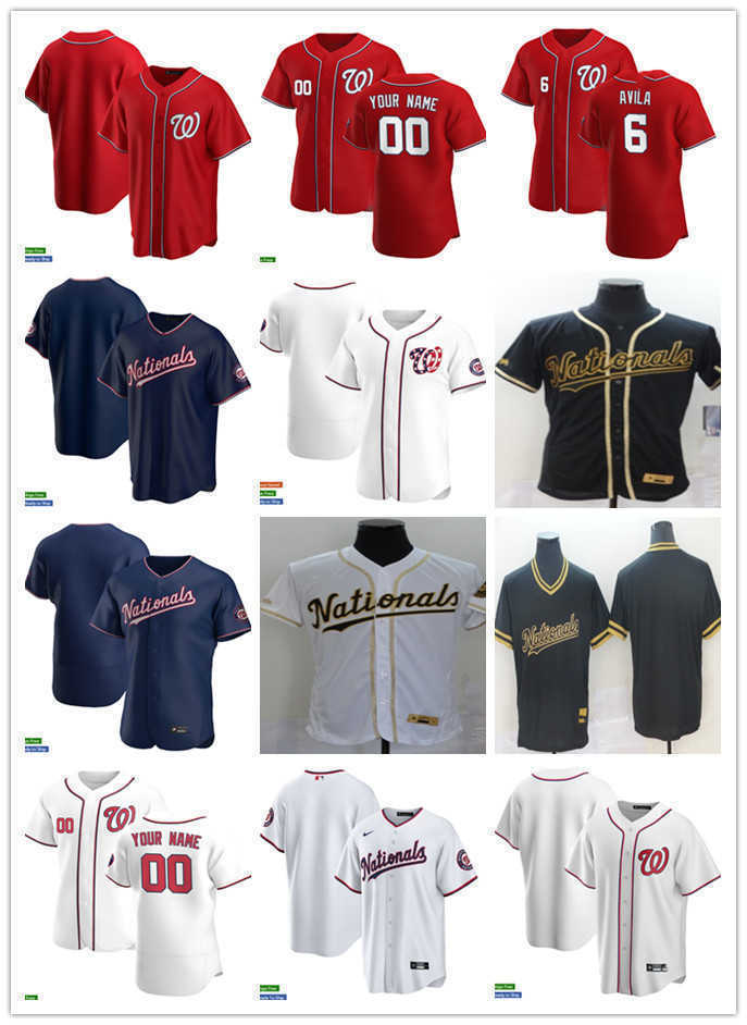 

Men Women Youth Washington''Nationals''51 Wander Suero 28 Lane Thomas 71 Mason Thompson 50 Austin Voth Custom Baseball Jersey, Color