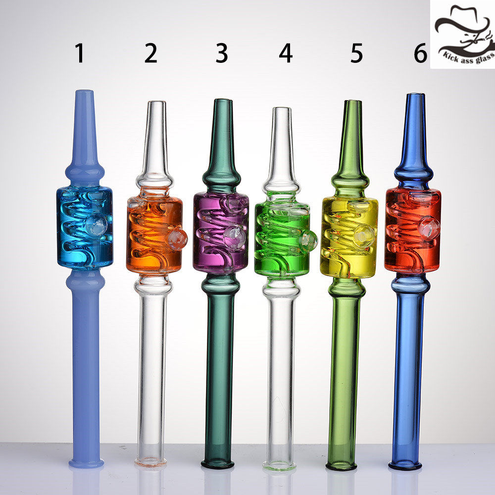 

Smoking Hookah accessories Glass nectar collector straw with liquid glycerin inside oil cooling 160mm NC Kit dab rig 1848