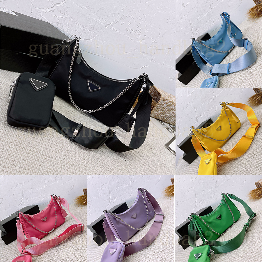 

Designer Bags Fashion Re-Edition 2005 2000 Nylon Shoulder Bags Luxury Lady Women Crossbody Tote Hobo Purses Candy Color Handbags Wallet Backpack, Color 1