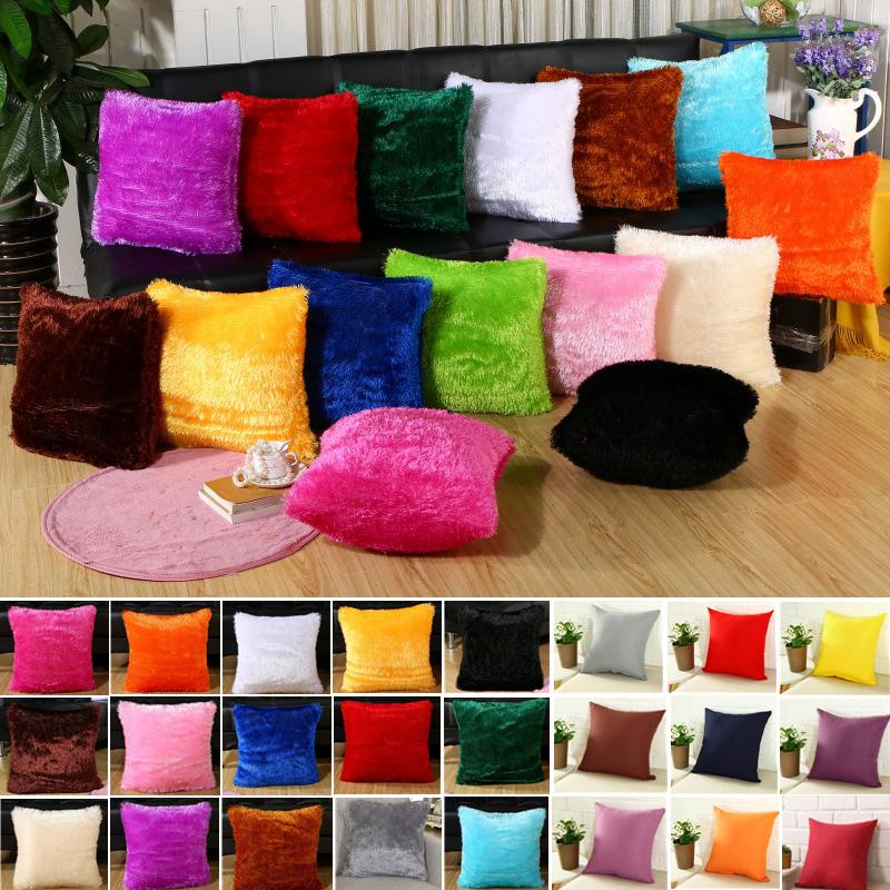 

Cushion/Decorative Pillow Cushion Cover Plush Velvet Fur Fluffy Sofa Soft Throw Case Nordic Home Decoration 40*40cm, Light coffee
