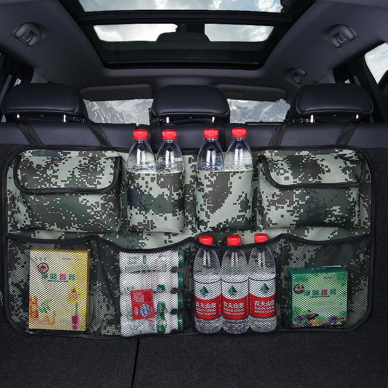 

Car Rear Seat Back Storage Bag Multi Hanging Nets Pocket Trunk Organizer Auto Stowing Tidying 4 Various Pockets And Net