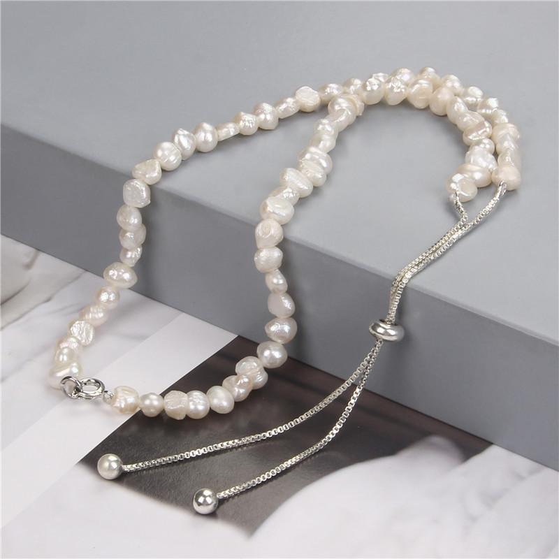 

Pendant Necklaces Fashion Natural Pearl Clavicle For Women White Beaded Chokers Chain Necklace Jewelry Wedding Gift