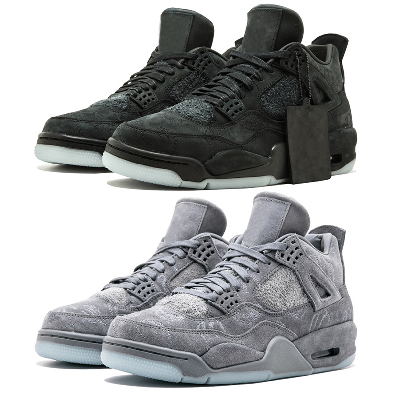 

Basketball Shoes 4 Man Woman 4s Black Cool Grey Fashion Men Women Trainers Sports Sneakers Size 36-47, #1 black