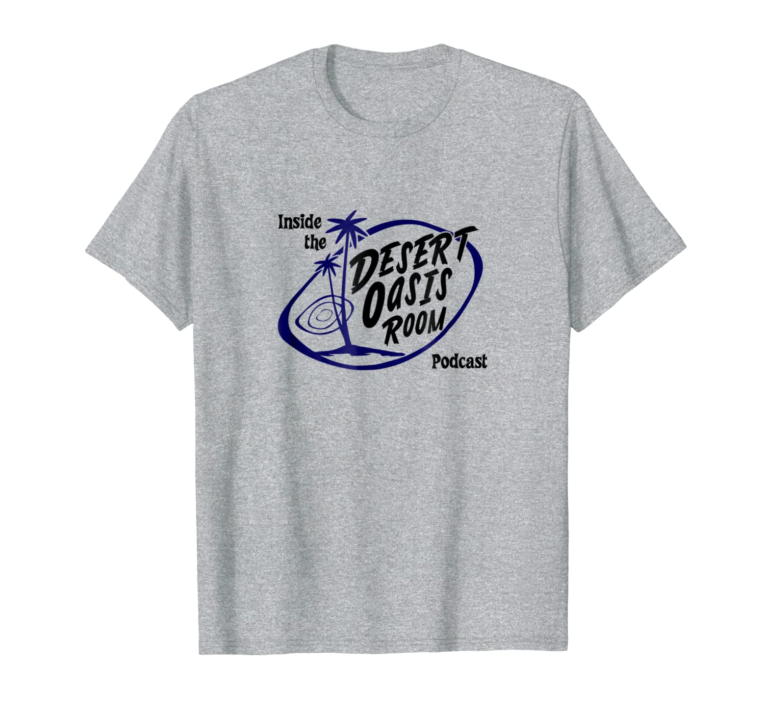 

inside the desert oasis room podcast logo tee, White;black