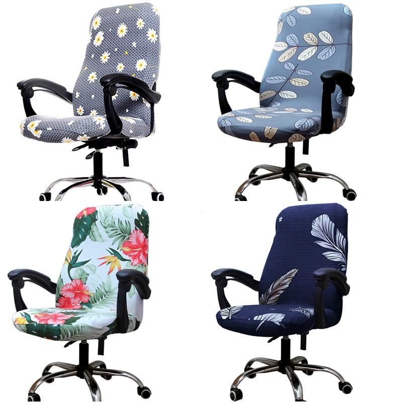 

Computer Chair Cover Spandex Rotating Lift Office Boss Armchair Covers Geometric Printed Funda Silla Escritorio Seat Slipcovers