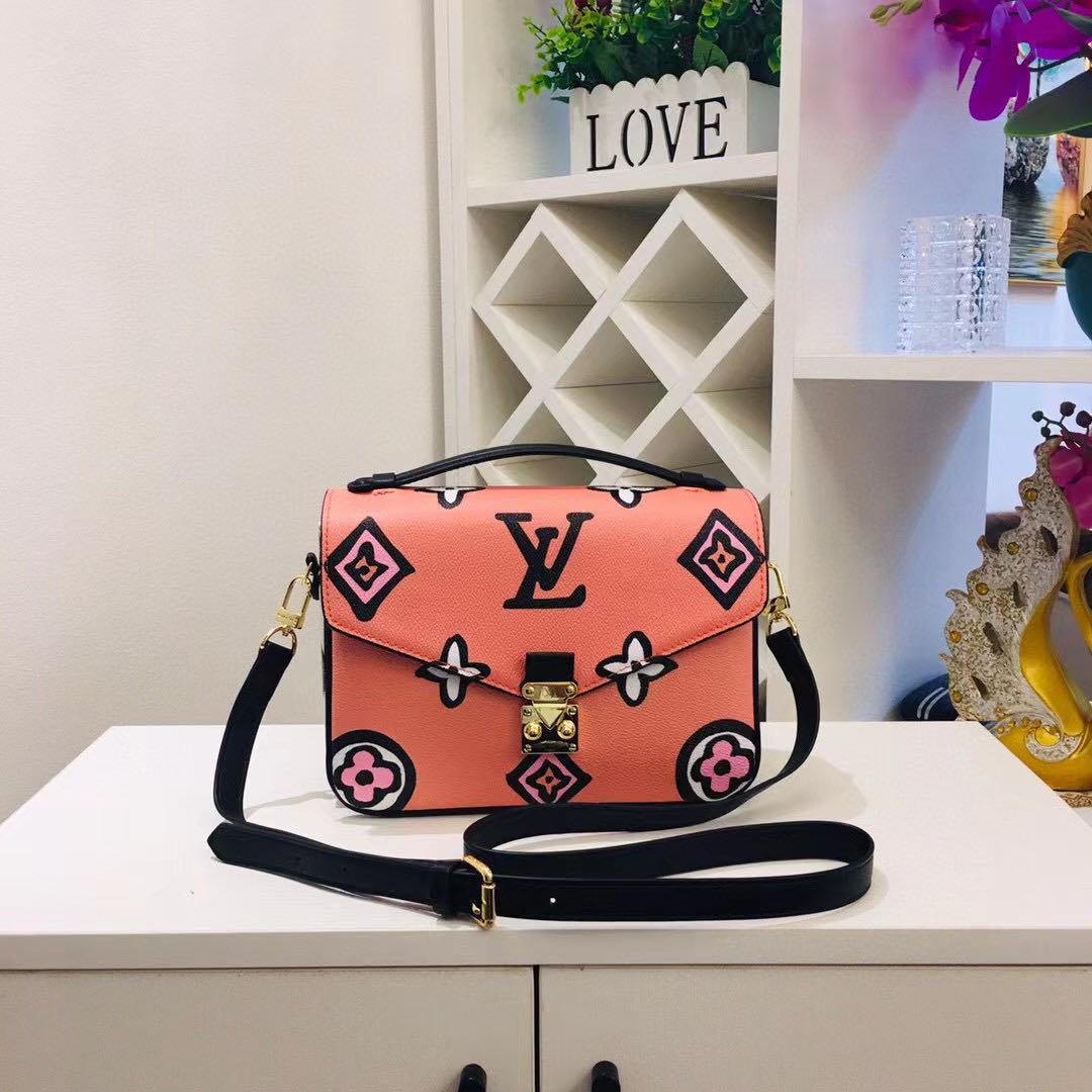

Louis Vuitton Designer leather messenger LV bag ladies classic shoulder bag large capacity handbag presbyopia mini bag pochette metis