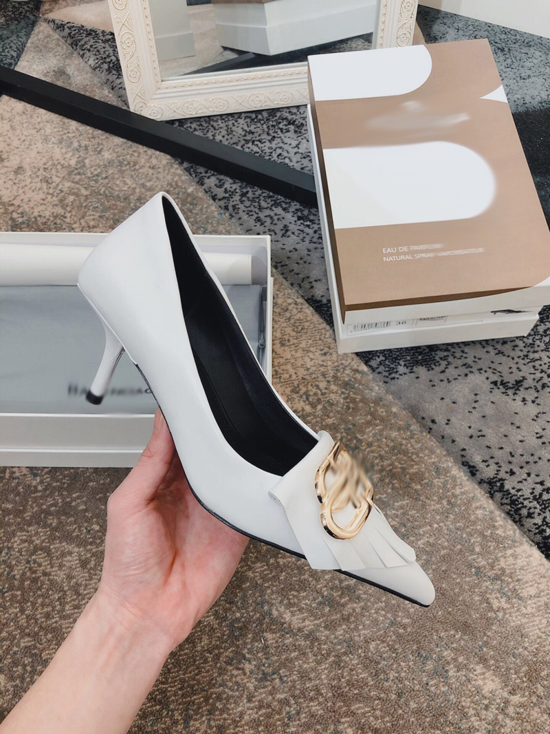 

2021 Good Quality Fashion Women Luxurys Designers Shoes Designer Sandals Womens Luxury High Heels Sandal Dress Shoess With Box Size 35-41 -H530, White