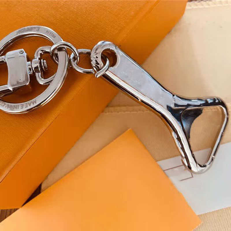 

Classic designers real alloy French Bottle Opener Keychain style key chain brand designer keychains pendant with box