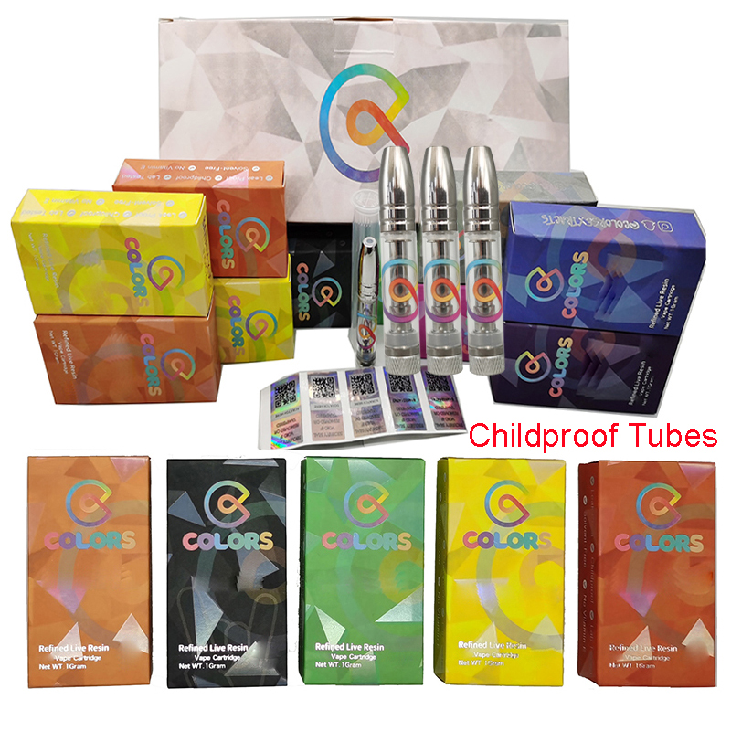 

Colors Carts Metal Tips Vape Cartridges Packaging 0.8ml Atomizers 10 Colors package boxes Vaporizer 510 Thread Cartridge Thick Oil Empty Vap