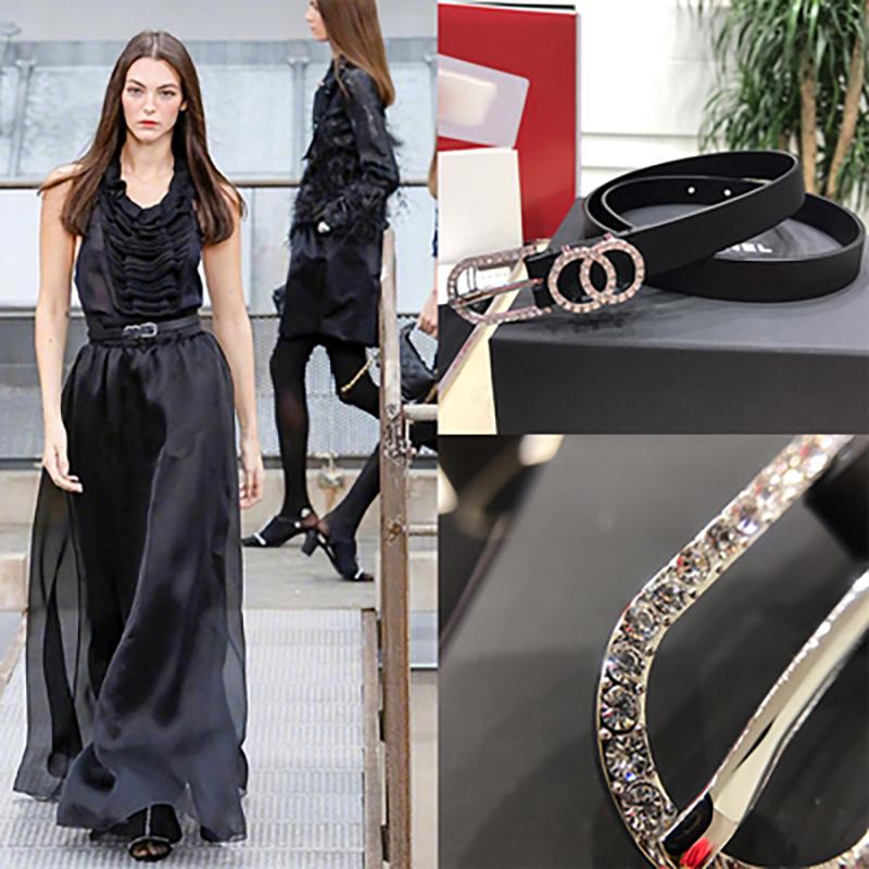 

Belts Genuine Cow Skin Belt Women 2.0 Cm Wide Slim Classical C Artificial Diamonds Decoration Luxury Wearing Accessories Ladies Gifts, Black;brown