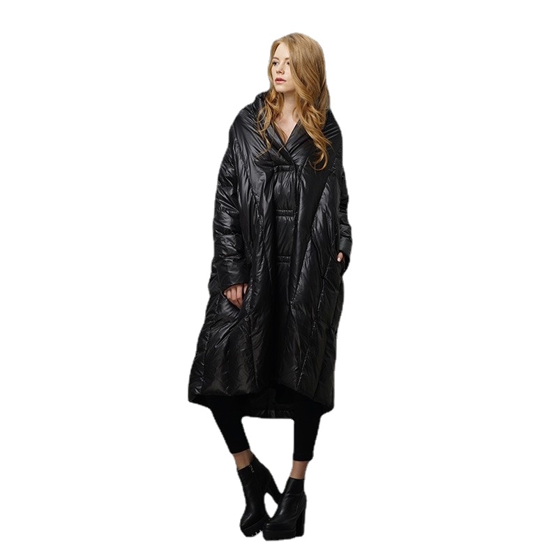 

Party Dresses Alta qualidade moda jaqueta de inverno feminina x-long casaco de inverno com capuz grosso branco pato, Red