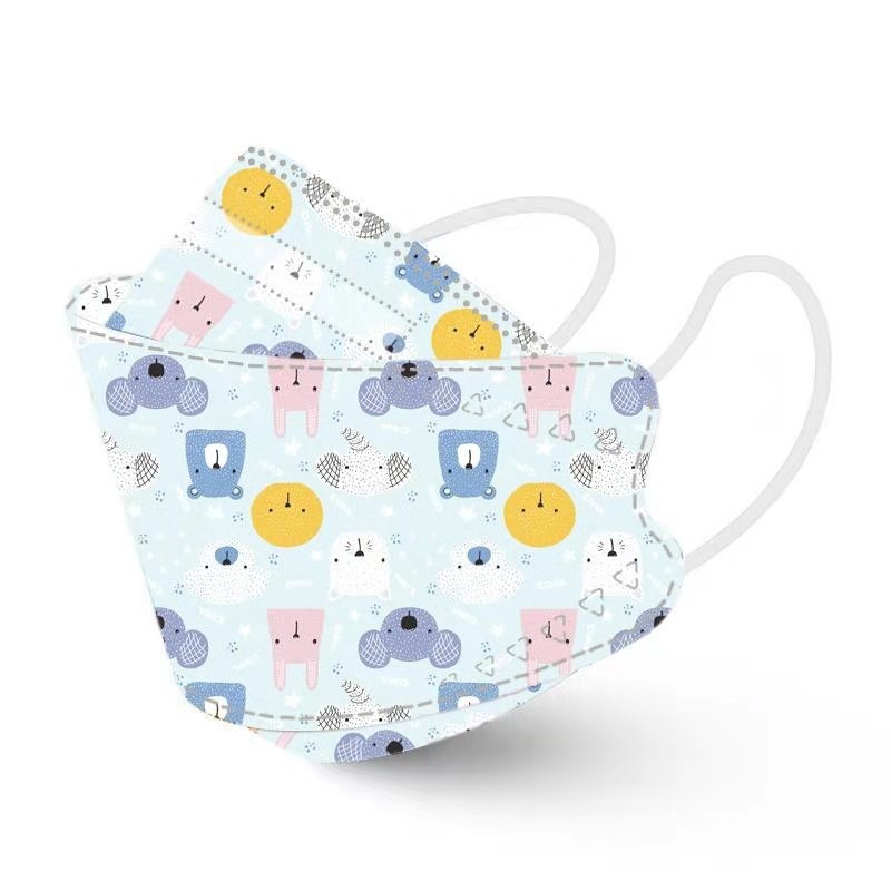 

kids children Disposable Face Mask small size designer 4-Layers Breathable dustproof protective mouth cover masks carton print