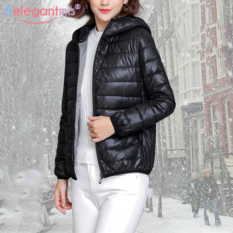 

Aelegantmis Winter Women Ultralight Thin Down Jacket Coat Female Duck Hooded Jackets Woman Parkas Outwear Casual Overcoat 210607, Beige