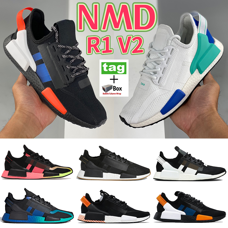 

Mens Olive NMD R1 V2 running shoes cloud white blue red white speckled Circuit Board black aqua paris metallic gold mexico city munchen sneakers women trainers, Bubble wrap packaging