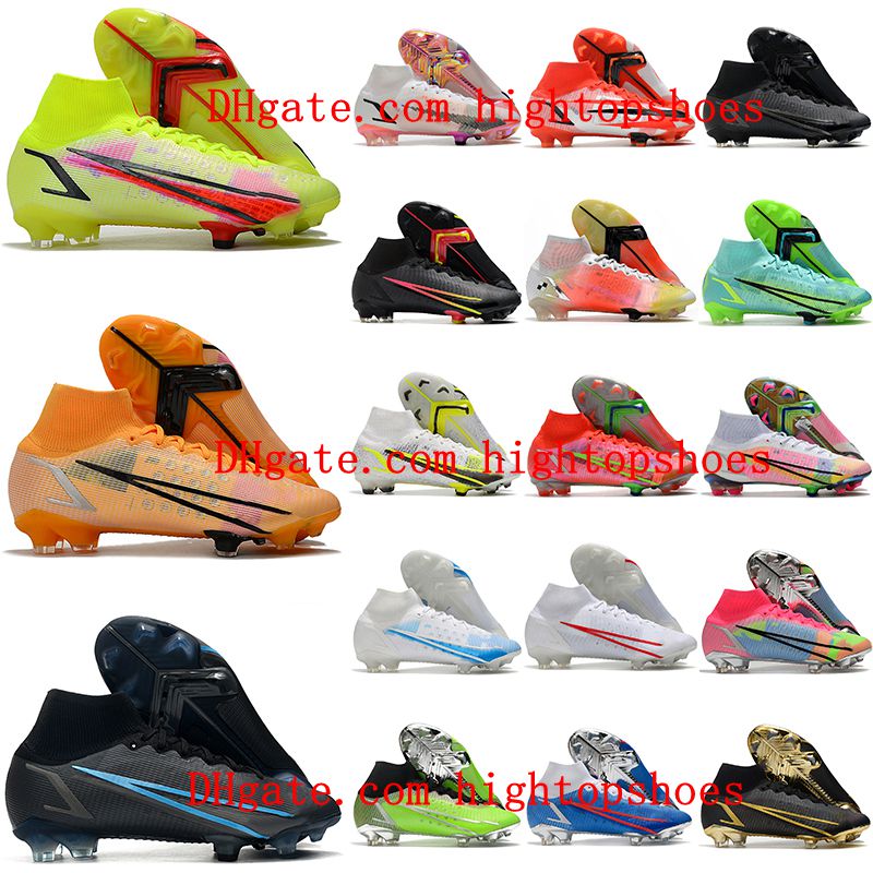 

soccer shoes Mercurial Superfly 8 XIV Elite FG Neymar CR7 Ronaldo Cleats High ankle Football Boots scarpe calcio, As picture 6
