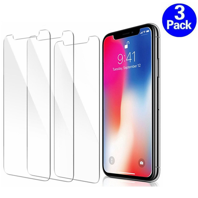 

3PCS Screen protectors Tempered Glass for IPhone X XR XS 13 Pro Max 8 7 6 S Plus 12 11Pro Protector Phone Verre SE 2 Coque