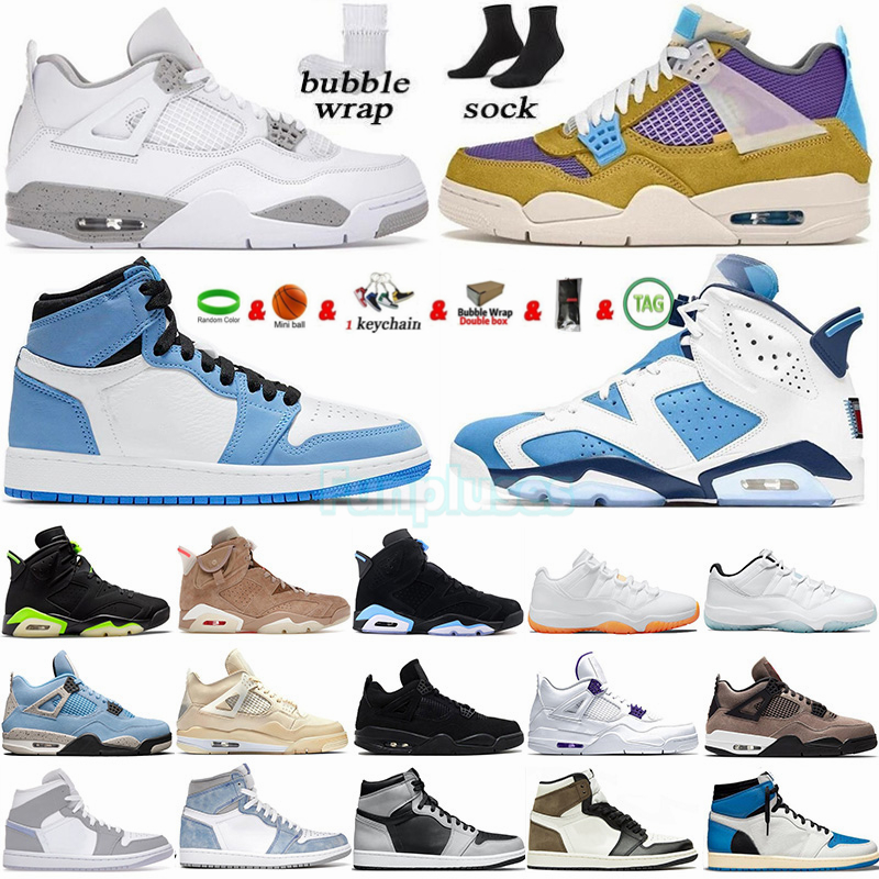 

Mens Basketball Shoes 4 4s White Oreo Black Cat University Blue Jumpman 1 1s Hyper Royal Wolf Grey Sports Sneakers 6 6s British Khaki Hoops 11 11s Bred Womens Trainer, 44